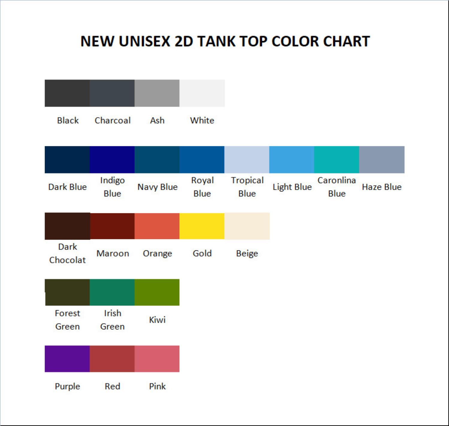 tank top color chart - BLACKPINK EU Store