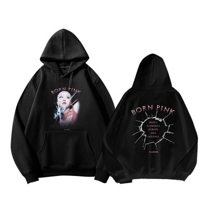Rose Born Pink Printed Pullover Hoodie