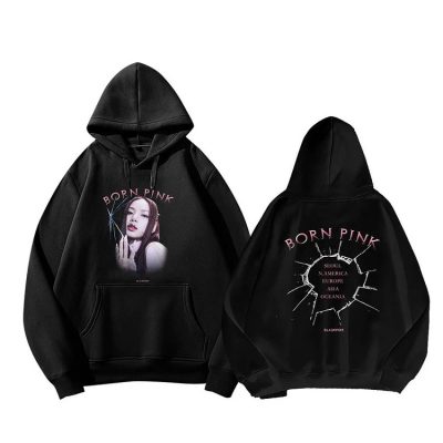 Lisa Born Pink Printed Pullover Hoodie