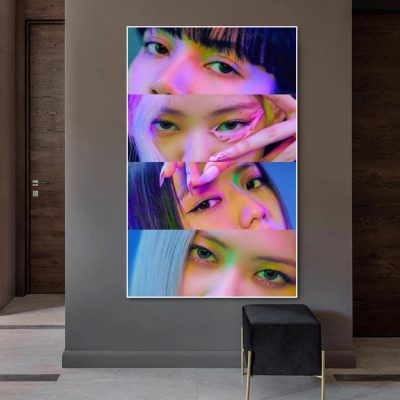 Black Pink Girl Group Wall Art