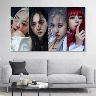 Black Pink Printed Wall Art