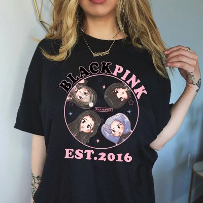 BLACKPINK Retro Chibi Born Pink World Tour T-shirt