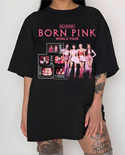Retro BLACKPINK Born Pink T-shirt