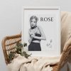 BLACKPINK Rose B&W Wall Art