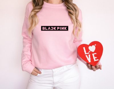 Black Pink Shirt Sweatshirt