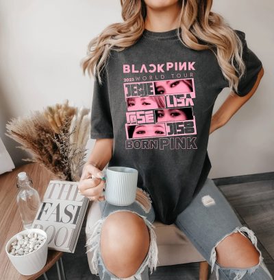 Retro BLACKPINK Born Pink World Tour Encore Kpop T-shirt