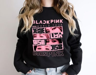 Retro BLACKPINK Born Pink World Tour Encore Kpop Sweatshirt