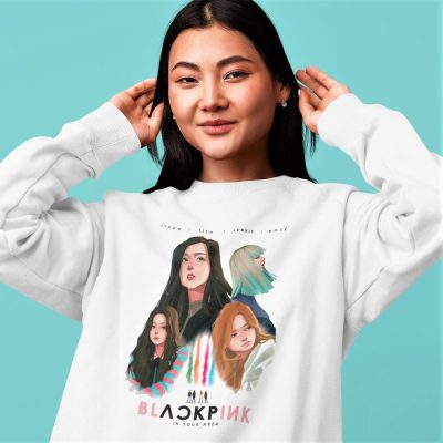 BLACKPINK "In Your Area" KPOP White Sweatshirt