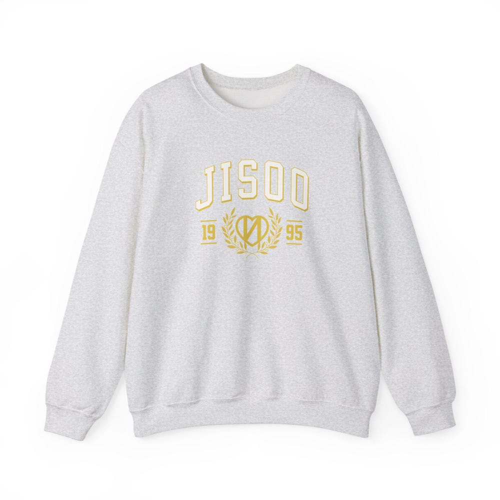 Jisoo Black Pink Text Sweatshirt - Image 8