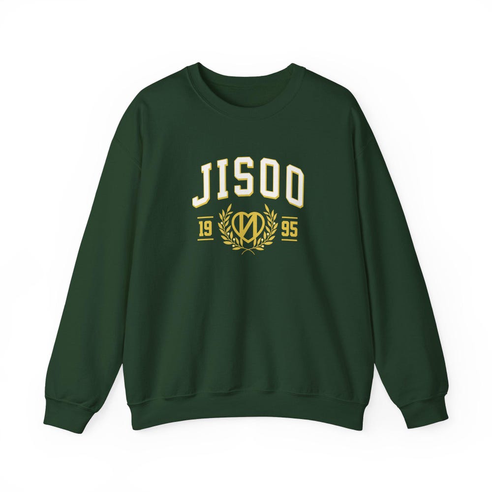 Jisoo Black Pink Text Sweatshirt - Image 4