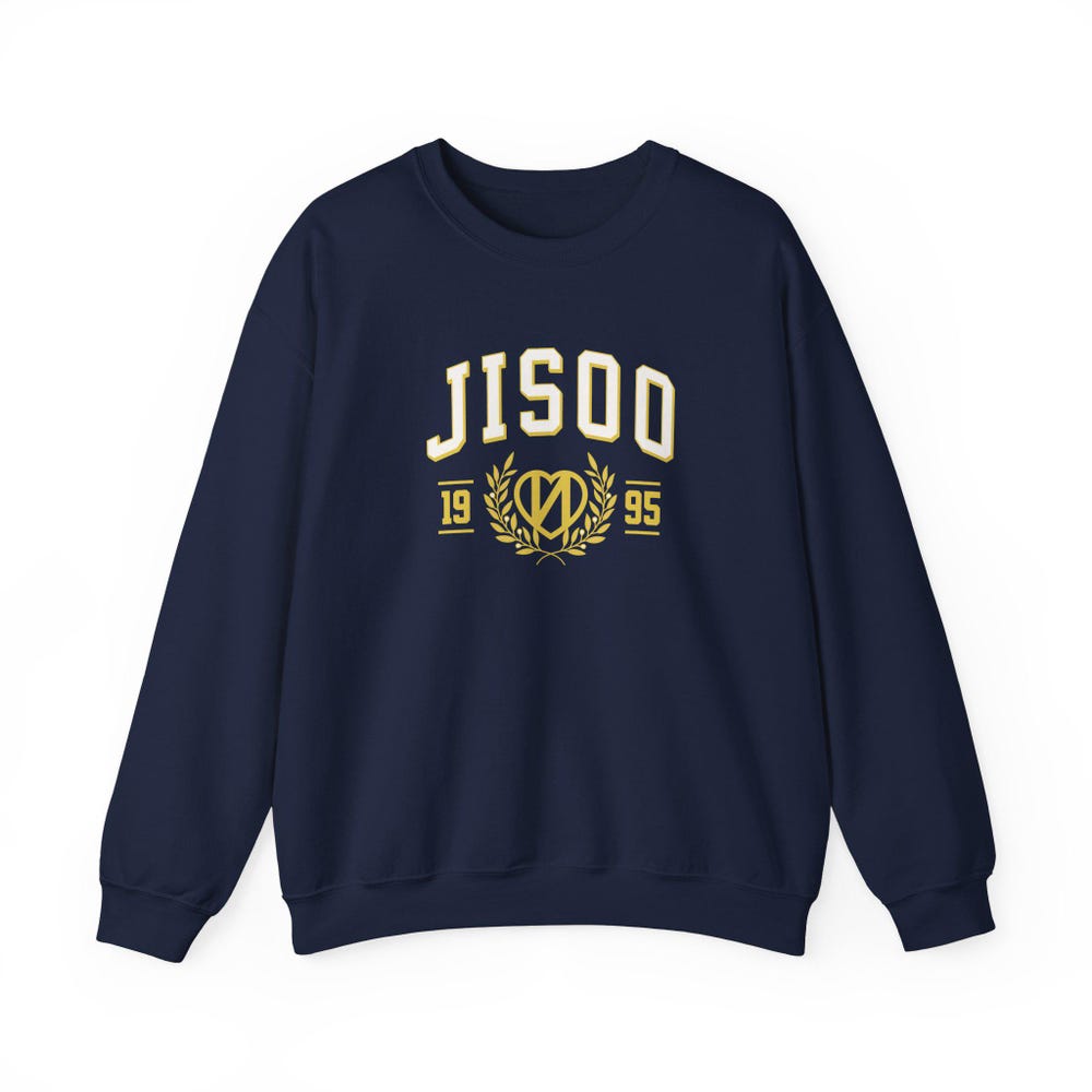 Jisoo Black Pink Text Sweatshirt - Image 5