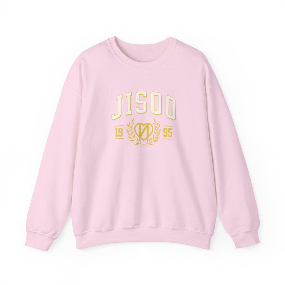 Jisoo Black Pink Text Sweatshirt - Image 7