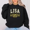 Lisa Black Pink Text Sweatshirt