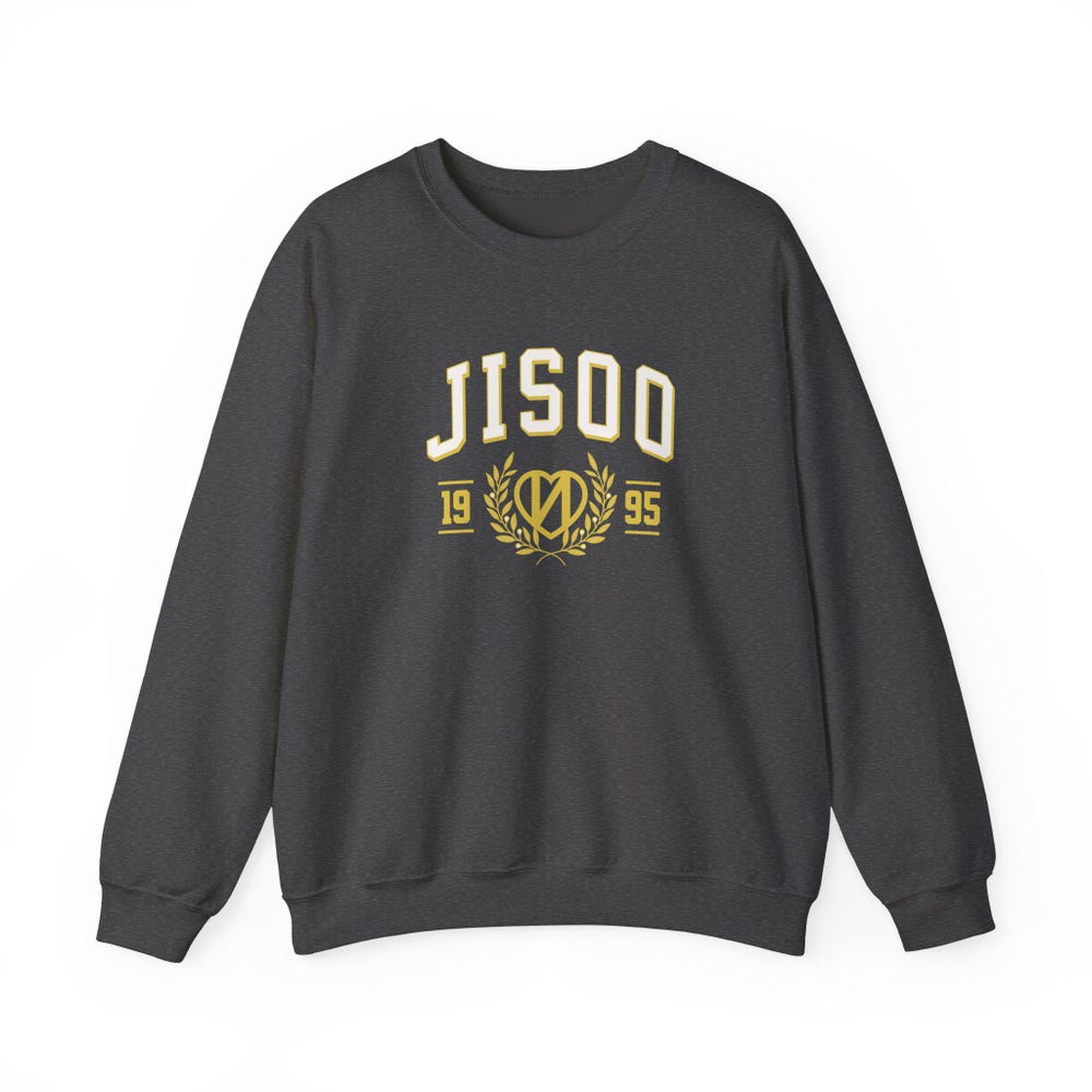 Jisoo Black Pink Text Sweatshirt - Image 6