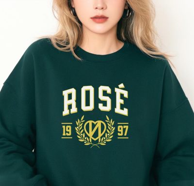 Rosé Black Pink K-Pop University Style Sweatshirt