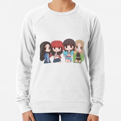 BLACKPINK Chibi Fan Art Cute Kawaii K Pop Cartoon Aesthetic Sweatshirt