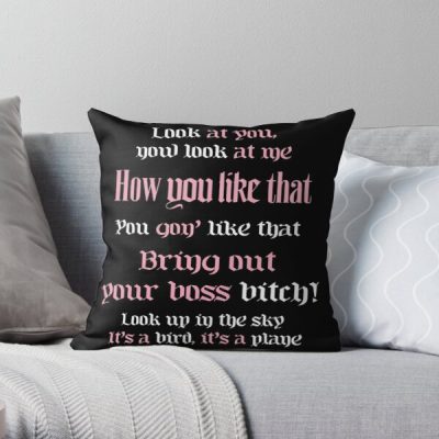 BLACKPINK Pillows - How you like that BLACKPINK lyrics Throw Pillow