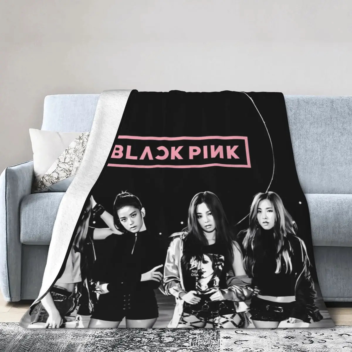 Fluffy Baby Sofa Camp Nap Bedspread Cozy Flannel Blanket