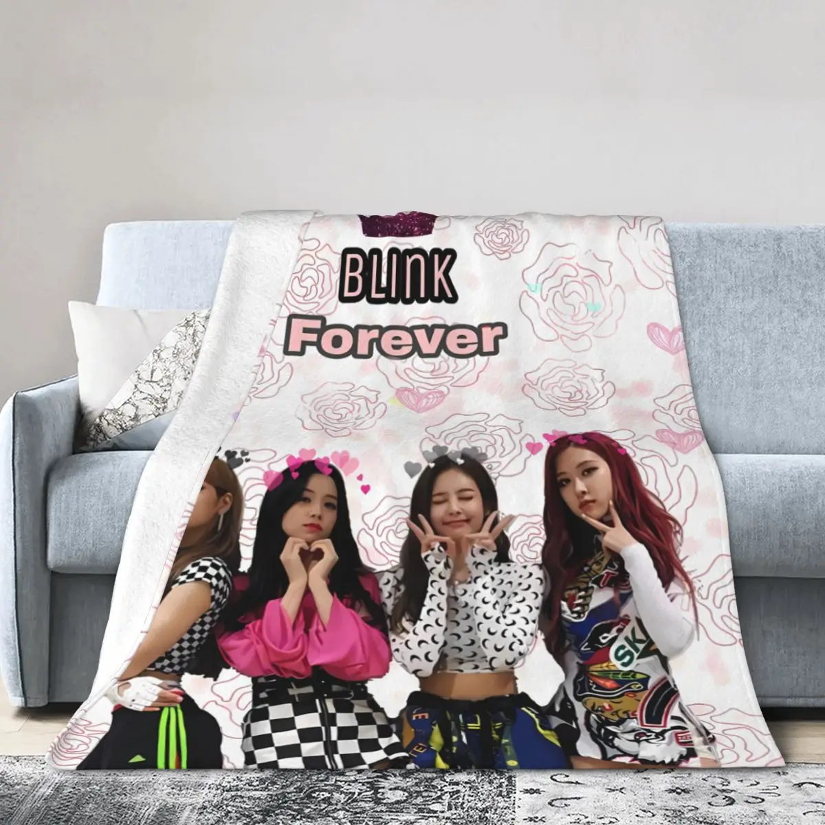 Popular Like Black Love Pink Fluffy Baby Bedroom Blanket