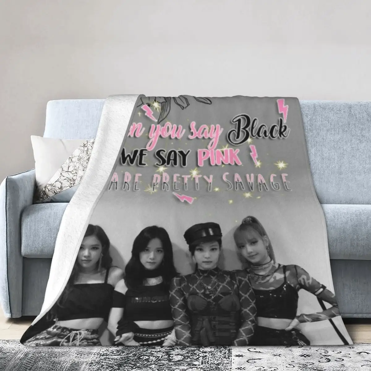 Like Black Love Pink Fluffy Baby Blanket